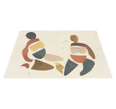 Set de table moderne figures humaines abstraites - TenStickers