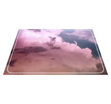 Set de table moderne ciel nuageux et lune - TenStickers
