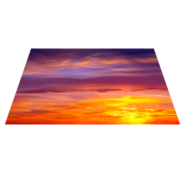 Set de table moderne vue sur le coucher de soleil - TenStickers