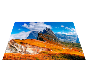Set de table moderne vue scénique montagneuse - TenStickers