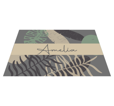 Set de table avec prénom jungle style boho - TenStickers