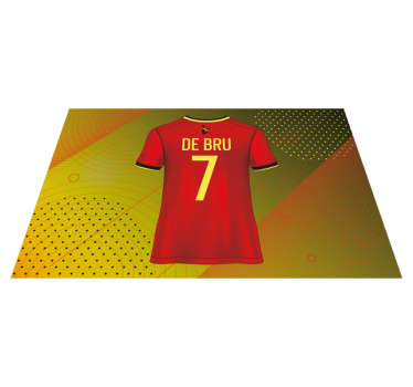Set de table design avec nom personnalisable maillot belgique - TenStickers