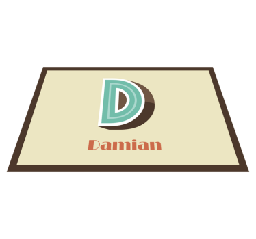 Set de table design avec nom personnalisable Lettre 3D - TenStickers