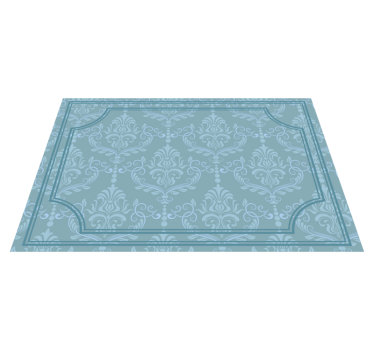 Set de table élégant baroque floral bleu - TenStickers