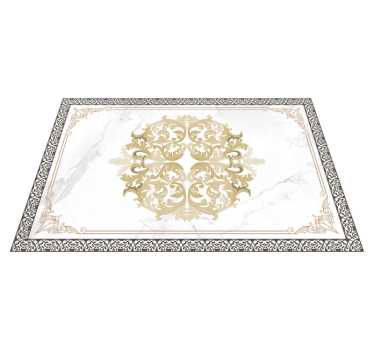 Set de table élégant marbre blanc baroque - TenStickers