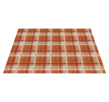 Set de table élégant motif à carreaux orange - TenStickers