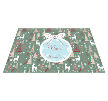 Set de table pour Noël motif forêt personnalisable - TenStickers