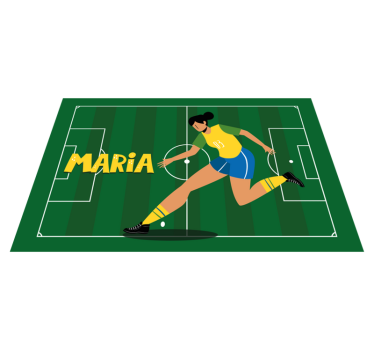 Set de table footballeuse à personnaliser - TenStickers