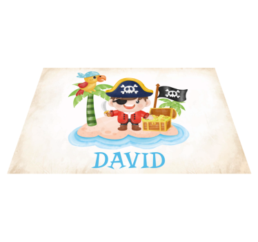 Set de table personnalisé pirate style enfantin - TenStickers