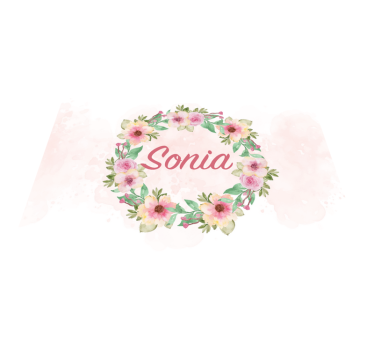 Set de table couronne de fleurs aquarelle avec prénom - TenStickers
