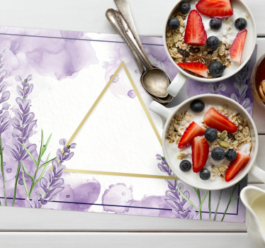 Set de table motif triangle couleur lavande - TenStickers