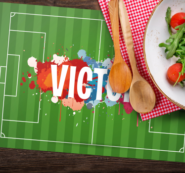 Set de table terrain de football avec nom - TenStickers