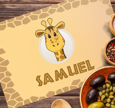 Aller manger des sets de table en sticker nom personnalisables - TenStickers