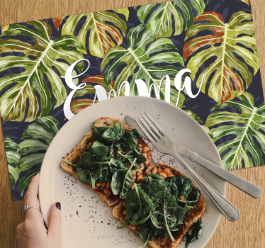 Napperons en sticker floral monstera personnalisé - TenStickers