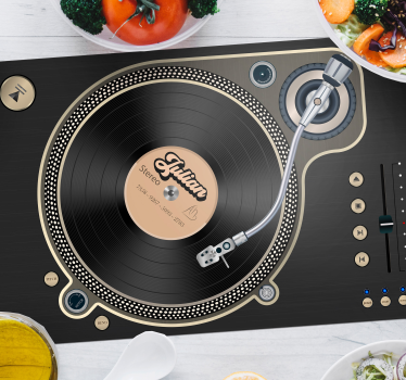 Set de table tourne-disque avec prénom - TenStickers