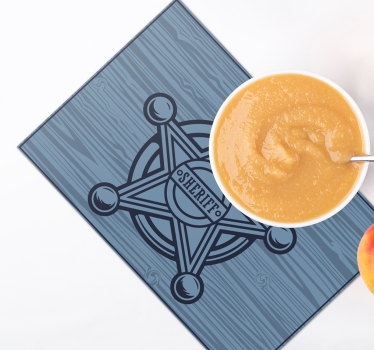 Set de table avec prénom Étoile de shérif - TenStickers