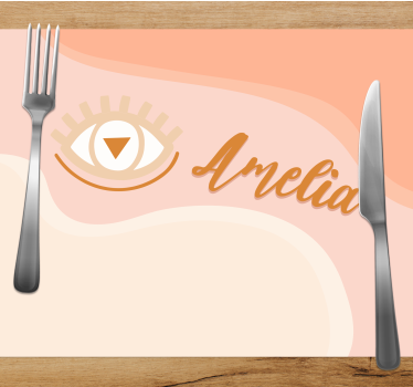 Set de table avec prénom motif œil personnalisé - TenStickers