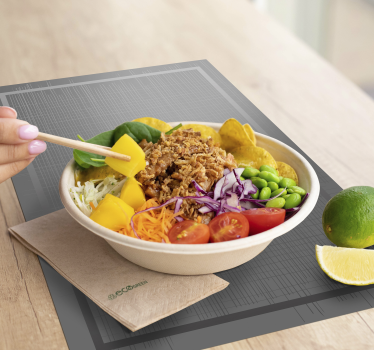 Set de table avec rayures grises - TenStickers