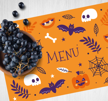 Set de table avec rectangle Conception drôle d'halloween - TenStickers