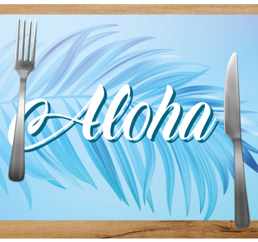 Set de table citation feuilles de palmier aloha - TenStickers