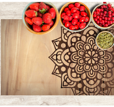 Set de table design en bois sticker de côté en bois - TenStickers