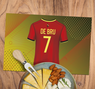 Set de table design avec nom personnalisable maillot belgique - TenStickers