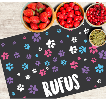 Set de table enfant empreintes de pattes colorées - TenStickers
