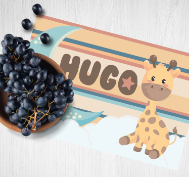 Set de table enfant giraffe adorable - TenStickers