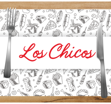 Set de table enfant illustrations de nourriture amusantes - TenStickers