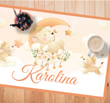 Set de table enfant lionceaux fantaisistes - TenStickers
