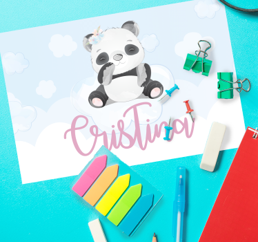 Set de table enfant personnage panda mignon - TenStickers