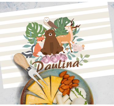 Set de table enfant rassemblement d'animaux fantaisistes - TenStickers