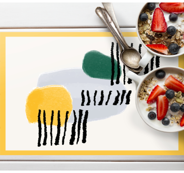 Set de table forme original Art abstrait rianning - TenStickers