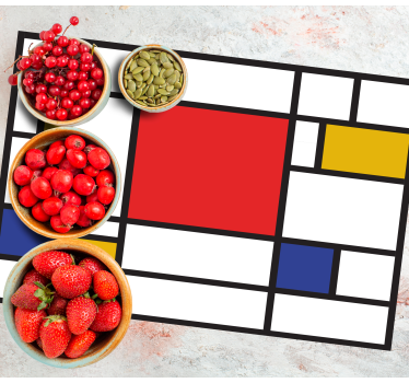 Set de table forme original Art géométrique mondrian - TenStickers