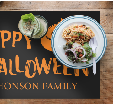 Set de table halloween salutations familiales halloween - TenStickers