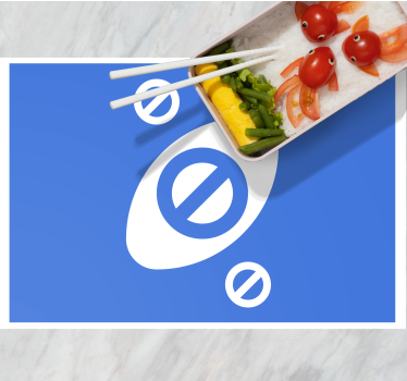 Set de table moderne accent bleu minimaliste - TenStickers