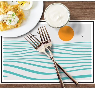 Set de table moderne design vagues élégantes - TenStickers