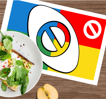 Set de table moderne forme colorée abstraite - TenStickers