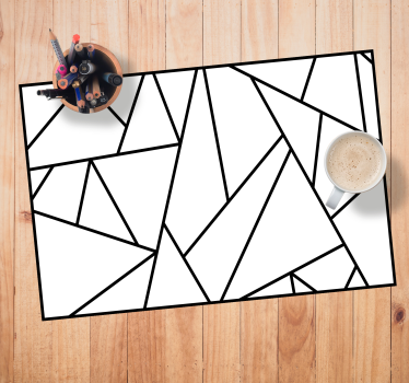 Set de table moderne lignes noires géométriques - TenStickers