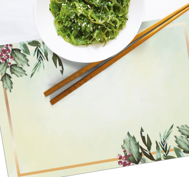 Set de table moderne motif floral minimaliste - TenStickers