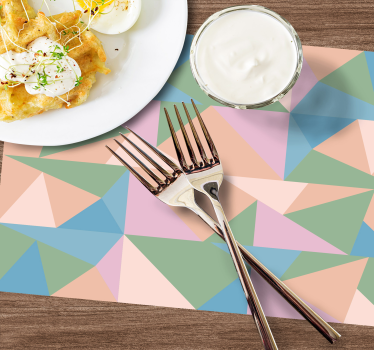 Set de table moderne motifs géométriques pastel - TenStickers