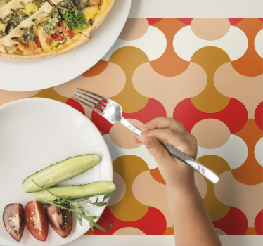 Set de table moderne motifs géométriques vibrants - TenStickers