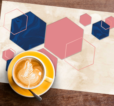 Set de table moderne motifs hexagonaux - TenStickers