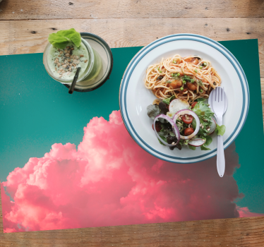 Set de table moderne nuage rose blush - TenStickers