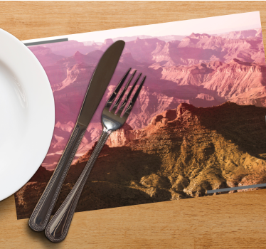 Set de table moderne paysage de montagne - TenStickers
