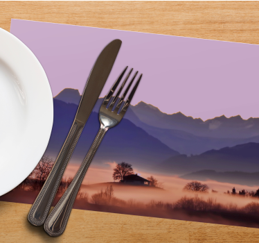 Set de table moderne paysage de montagne apaisant - TenStickers