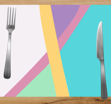 Set de table moderne superposition colorée abstraite - TenStickers