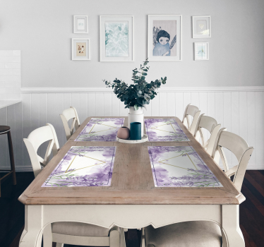 Set de table motif triangle couleur lavande - TenStickers