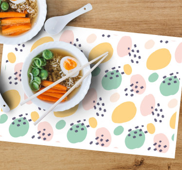 Set de table original Élément abstrait coloré - TenStickers