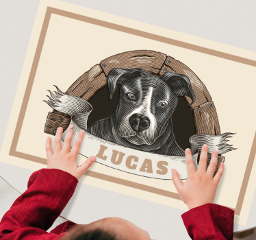 Set de table original illustration de portrait de chien - TenStickers